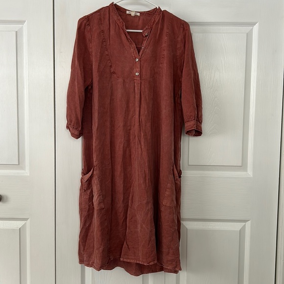 Suede Rust Dress - Picture 2 of 5